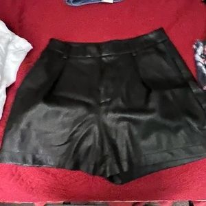 7 For All Mankind Leather shorts